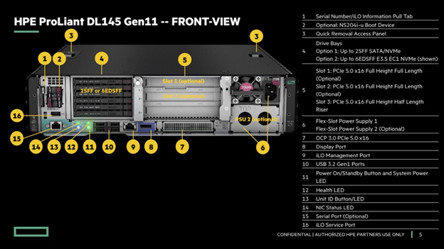 سرور HPE ProLiant DL145 Gen11